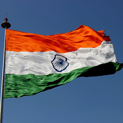 印度国旗- 400 x400——小部件