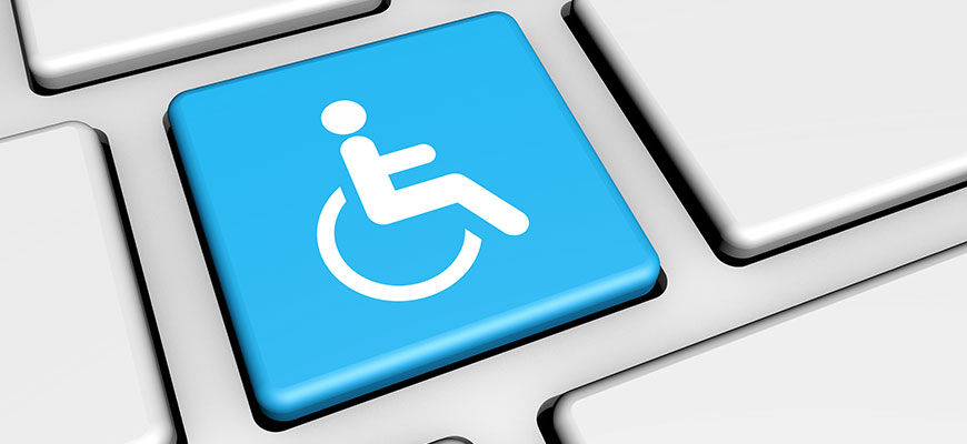 Computer Keyboard with Wheelchair icon