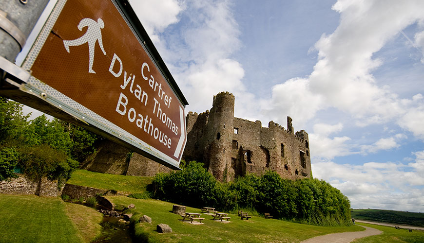 Laugharne Castle.
