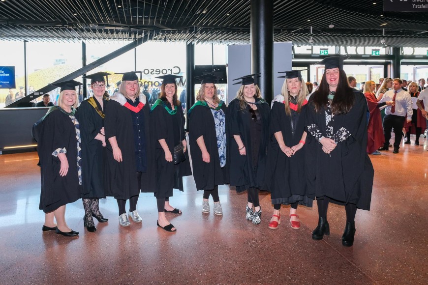 The first of the University of Wales Trinity Saint David’s Graduation ceremonies for students who graduated during the coronavirus pandemic took place at the Swansea Arena today (Monday, 28th March).