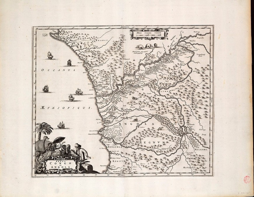 A map excerpted from the works of Pennant showing the western coast of Africa and 'Oceanus Aethiopicus'.