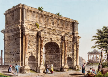 Arch of Septimus Severus from Dubourg's views of Rome