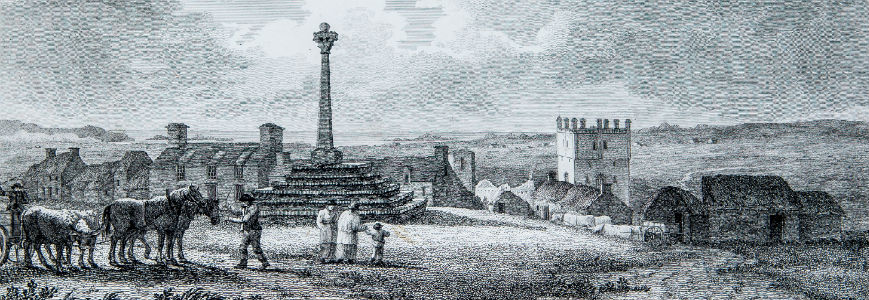 Market cross, St. Davids cathedral from: The architectural antiquities of Wales by Charles Norris.