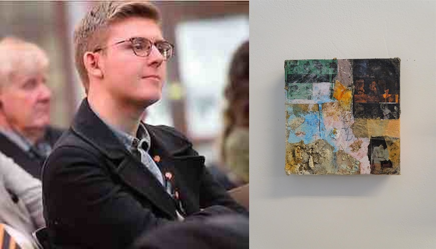 欧文·斯帕农是一名三年级的美术系学生，他被选中参加“年轻的威尔士艺术家”展览