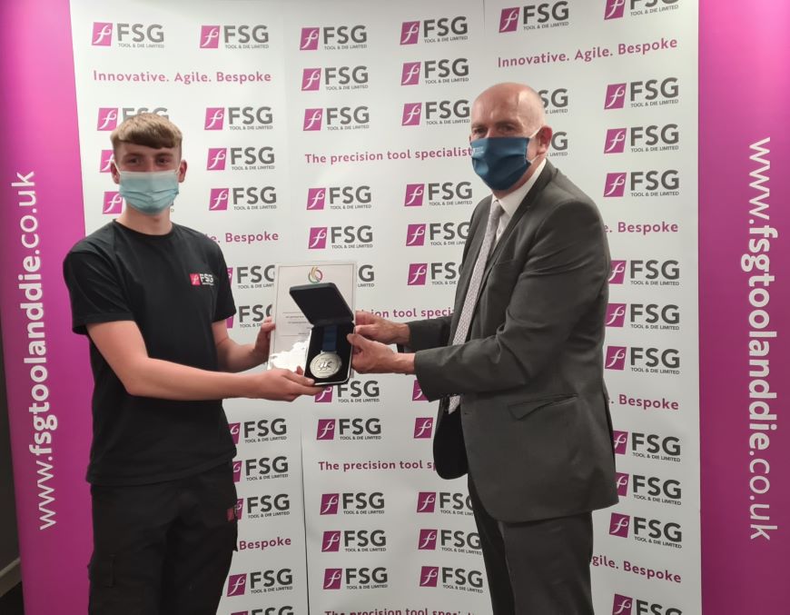 Sion Murray received a silver medal at this year’s Skills Competition Wales award ceremony.